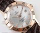 Perfect Replica Omega Constellation Rose Gold Roman Bezel Silver Diamond Dial 39mm Watch (5)_th.jpg